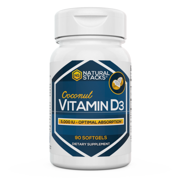 Natural Stacks Vitamin D3 Bottle Front