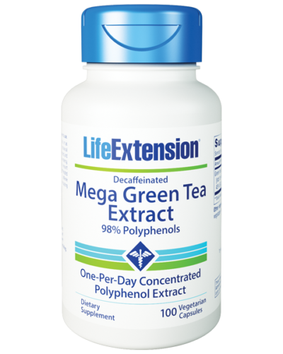 Life Extension Decaff Mega Green Tea 100 Cap bottle