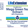 Life Extension Green Tea Extract Decaf Label